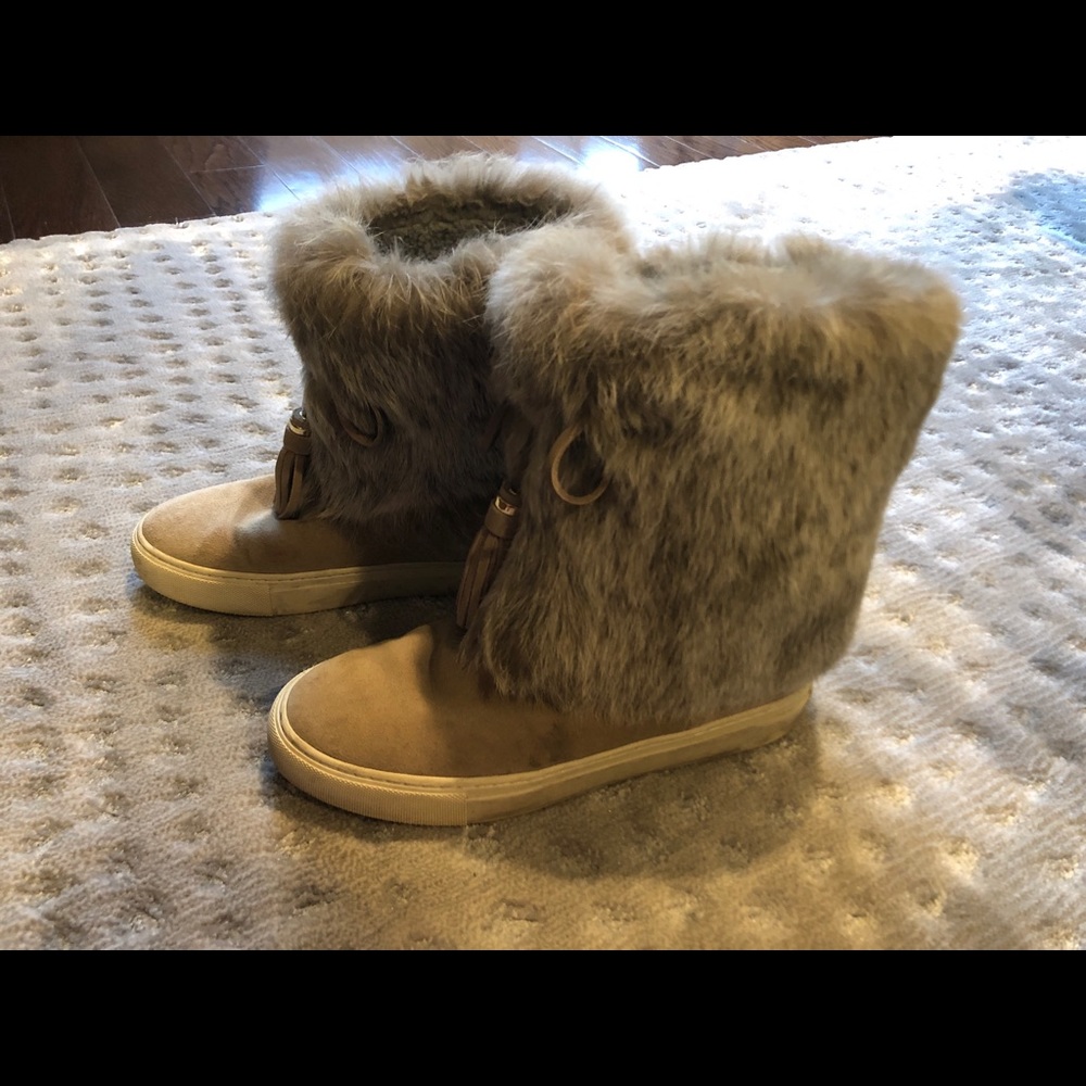 Tory Burch mid calf sneaker boots